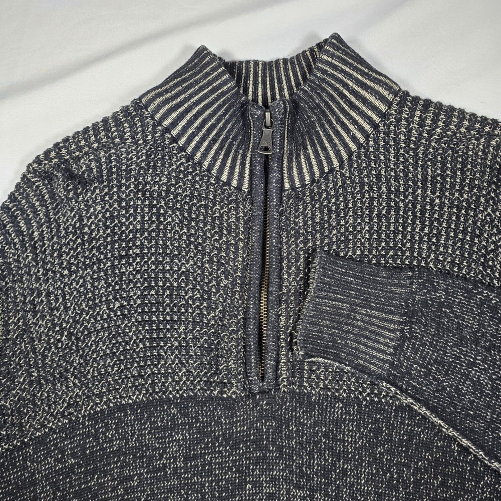 BKE Marled Quarter Zip Sweater Large Heritage Heavy Knit Men's